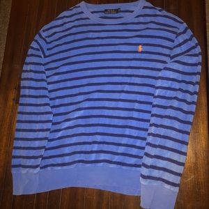 Carolina blue/ light royal RL French terry sweater